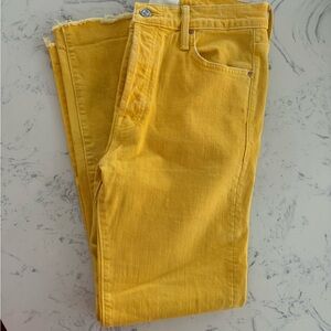MOTHER Bright Yellow Denim Jeans